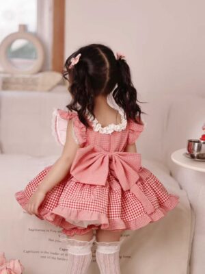 y1323 - CNY Red Cherry Plaid Lolita Suit - 图片 11