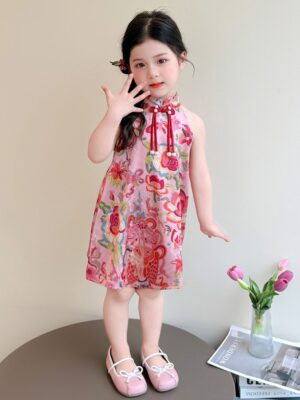 y1321 - CNY Koi Halter Neck Dress - 图片 3
