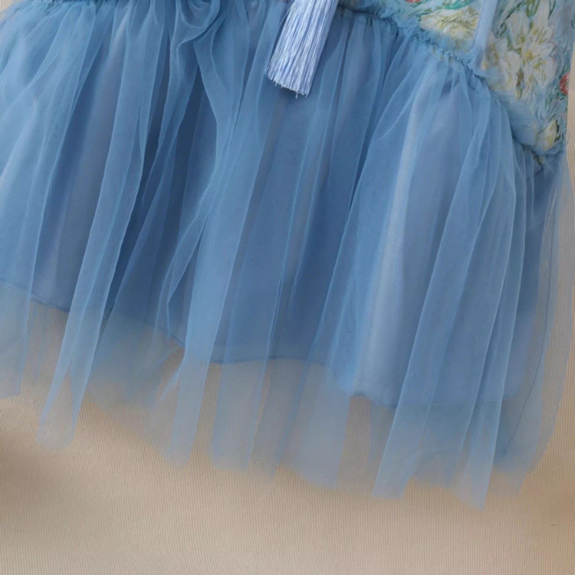 y1169 - CNY Blue & Green Patchwork Dress - 图片 10