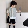 y1304 - CNY Blue Embroidered Vest 3 in 1 suit - 图片 5
