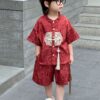 y1233 - CNY Red & Golden Embroidered Set - 图片 2