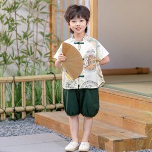 y1244 - CNY Tang Suit Summer Short-sleeve Set - 图片 5