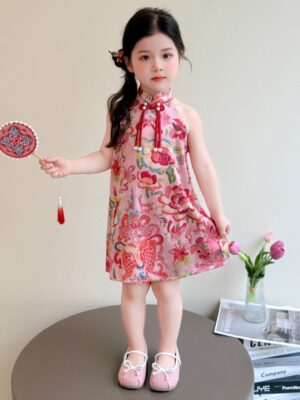y1321 - CNY Koi Halter Neck Dress - 图片 5