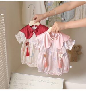 y1295 - CNY Butterfly Pendant Romper - 图片 2