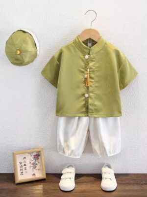 y1236 - CNY Short Tang Suits For Boys & girls - 图片 7