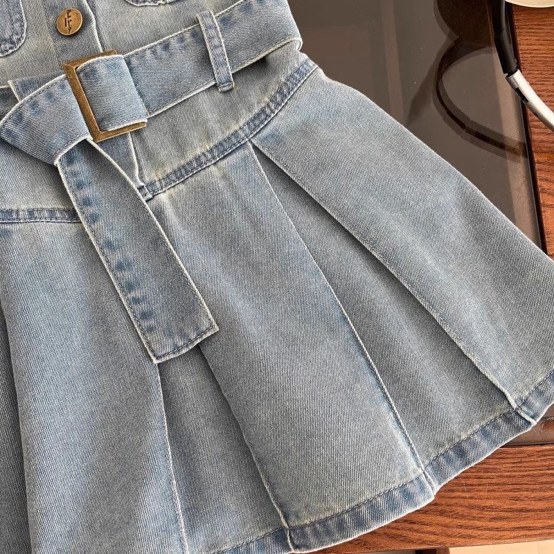 y1224 - Fashion Denim Sleeveless Dress - 图片 7