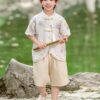 y1252 - CNY Tang suit short-sleeve set - 图片 1