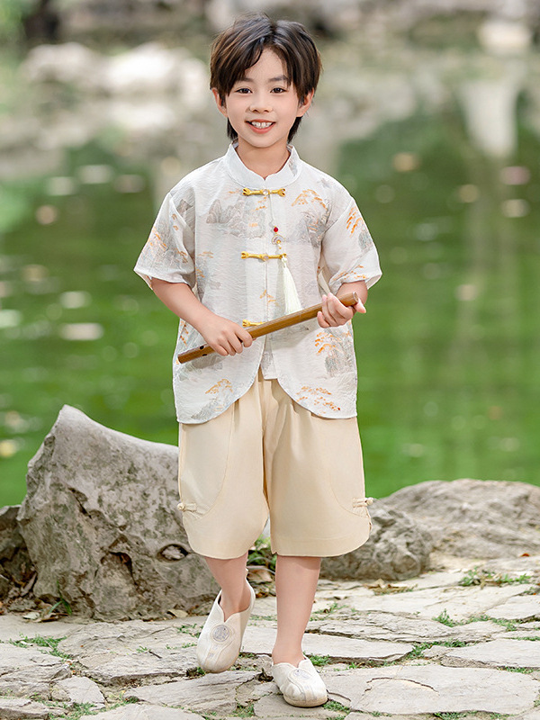 y1252 - CNY Tang suit short-sleeve set