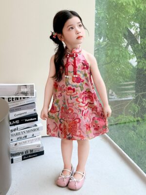 y1321 - CNY Koi Halter Neck Dress - 图片 4