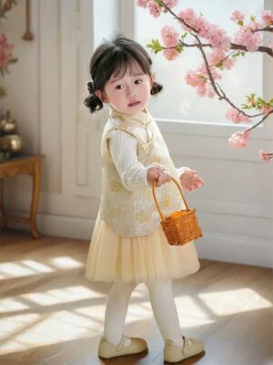 y1273 - CNY Cheongsam Vest Dress - 图片 4