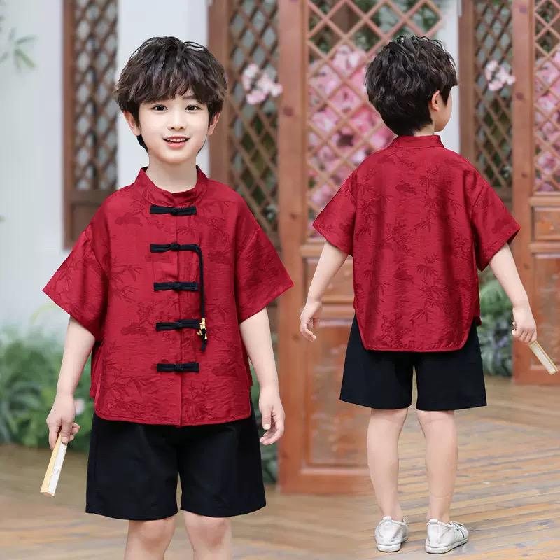 y1314 - CNY Red Bamboo Suit - 图片 1