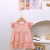 y1356 - White & Pink Ribbon Dress - 图片 3