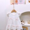 y1356 - White & Pink Ribbon Dress - 图片 2