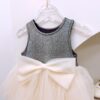 y1360 - Grey White Mesh Dress - 图片 3