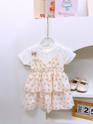 y1362 - Color Cherry Faux Two-piece Dress - 图片 6