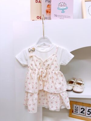 y1362 - Color Cherry Faux Two-piece Dress - 图片 7