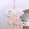 y1362 - Color Cherry Faux Two-piece Dress - 图片 8