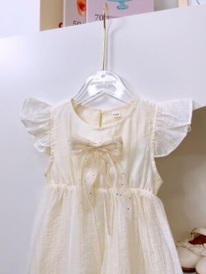 y1368 - Pearl Ribbon Flying Sleeves Dress - 图片 4