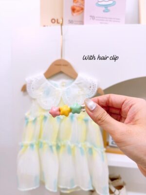 y1369 - Lace Doll Collar Gradient Dress - 图片 4