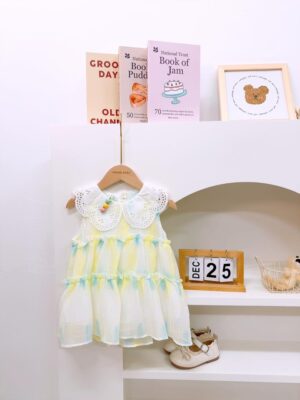 y1369 - Lace Doll Collar Gradient Dress - 图片 3