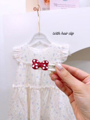 y1370 - Mini Flower Flying Sleeves Dress - 图片 5