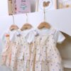 y1371 - Color Polka Dot Faux Two-piece Dress - 图片 3