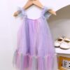 y1373 - Purple Mesh dress - 图片 3