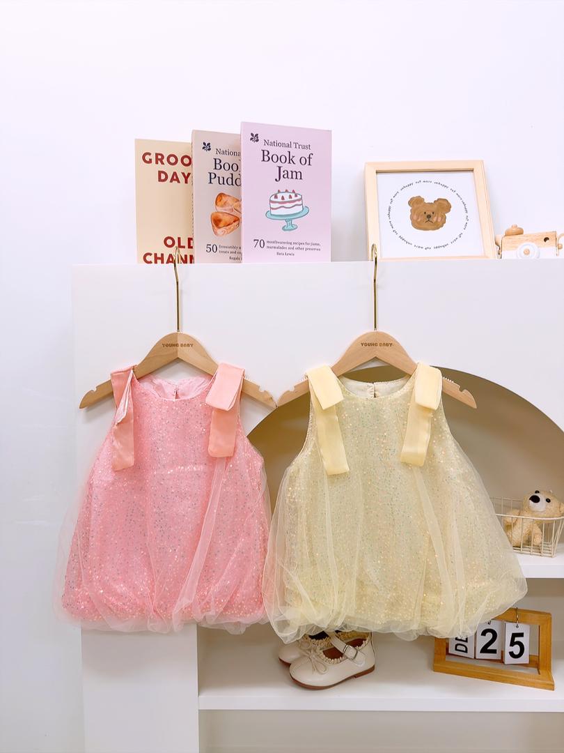 y1374 - Glitter Mesh Dress