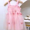 y1375 - 3D Butterfly Camisole Mesh Dress - 图片 2