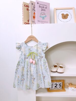 y1376 - Tulip Floral Flying Sleeves Dress - 图片 3