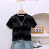 y1387 - Fashion Blending Short Jean Set - 图片 2