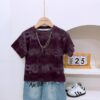 y1387 - Fashion Blending Short Jean Set - 图片 3