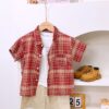 y1436 - Color Plaid Shirt 3 in 1 Set - 图片 5