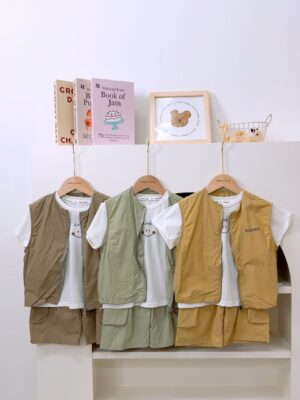 y1438 - Casual Sleeveless Zip 3 in 1 Set - 图片 1