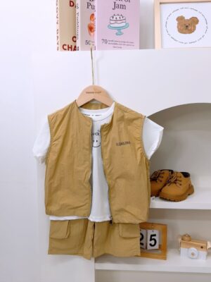 y1438 - Casual Sleeveless Zip 3 in 1 Set - 图片 2