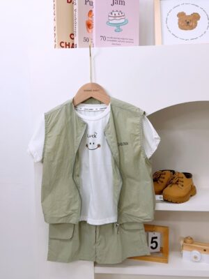 y1438 - Casual Sleeveless Zip 3 in 1 Set - 图片 3