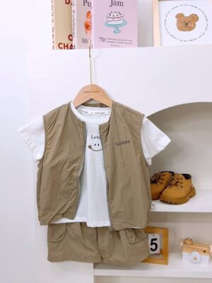y1438 - Casual Sleeveless Zip 3 in 1 Set - 图片 4