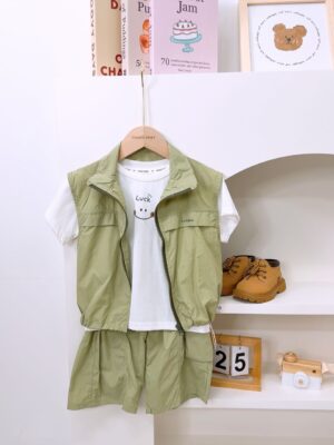 y1439 - Sleeveless Black Zip 3 in 1 Set - 图片 3