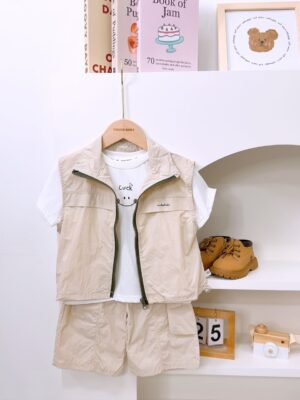 y1439 - Sleeveless Black Zip 3 in 1 Set - 图片 4