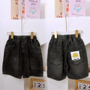 y1455 - 6 Smile Face Denim Pants - 图片 3