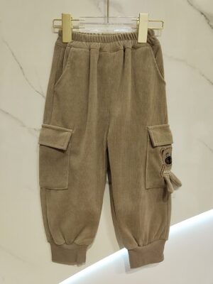 y1405 - 3D Bear Foot Pocket Long Pants - 图片 3