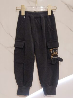 y1405 - 3D Bear Foot Pocket Long Pants - 图片 2
