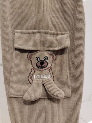y1405 - 3D Bear Foot Pocket Long Pants - 图片 4