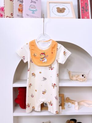 y1417 - Cute Cartoon Short-sleeves Jumper With Bib - 图片 4