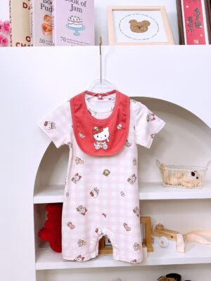 y1417 - Cute Cartoon Short-sleeves Jumper With Bib - 图片 5