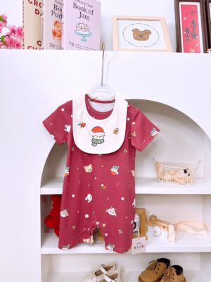 y1417 - Cute Cartoon Short-sleeves Jumper With Bib - 图片 6