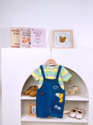 y1466 - OK Giraffe Overall Set - 图片 2