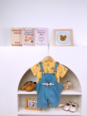 y1468 - 3D White Dinosaur Overall Set - 图片 3