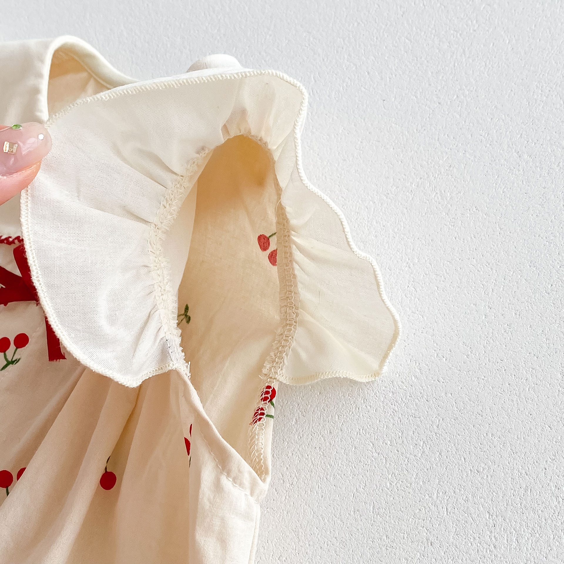 y1339 - Dot Collar Cherry Jumper - 图片 8