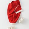 y1294 - CNY Red Flying Sleeves Romper - Image 3